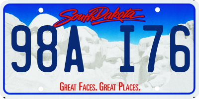 SD license plate 98AI76