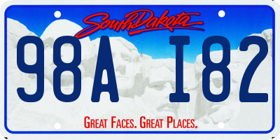 SD license plate 98AI82