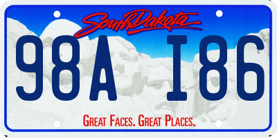 SD license plate 98AI86