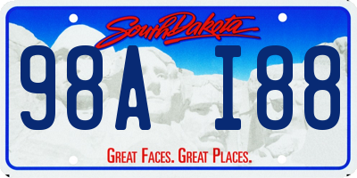 SD license plate 98AI88