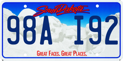 SD license plate 98AI92