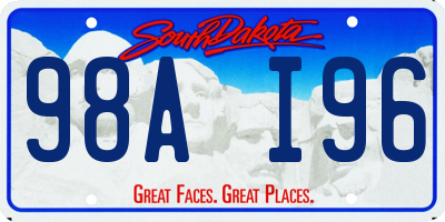 SD license plate 98AI96