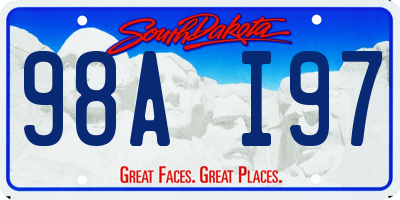 SD license plate 98AI97