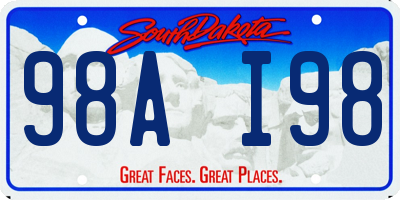 SD license plate 98AI98