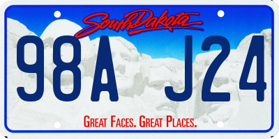 SD license plate 98AJ24