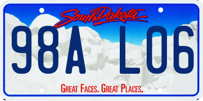 SD license plate 98AL06
