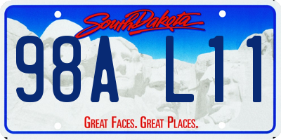 SD license plate 98AL11