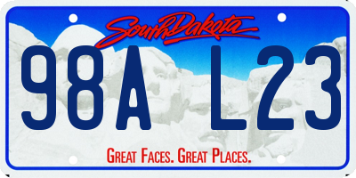 SD license plate 98AL23