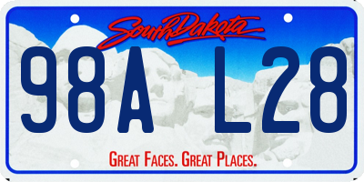 SD license plate 98AL28