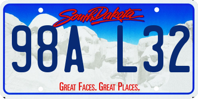 SD license plate 98AL32