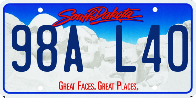 SD license plate 98AL40