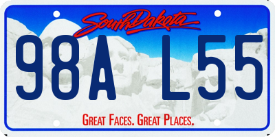 SD license plate 98AL55