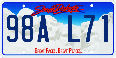 SD license plate 98AL71