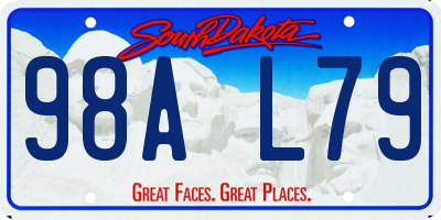 SD license plate 98AL79