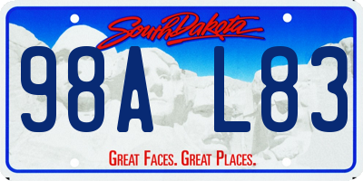 SD license plate 98AL83