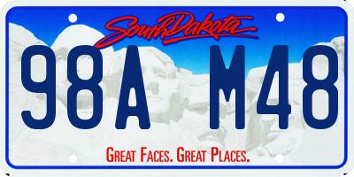 SD license plate 98AM48