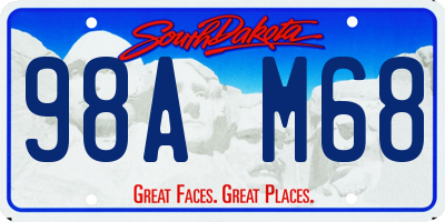 SD license plate 98AM68