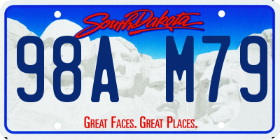 SD license plate 98AM79