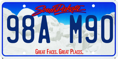 SD license plate 98AM90