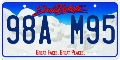 SD license plate 98AM95