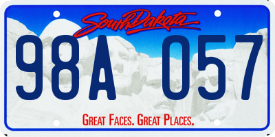 SD license plate 98AO57