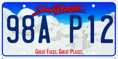 SD license plate 98AP12