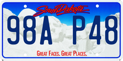 SD license plate 98AP48