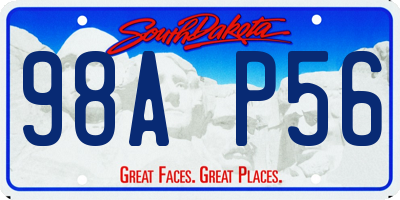 SD license plate 98AP56