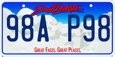 SD license plate 98AP98