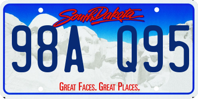 SD license plate 98AQ95