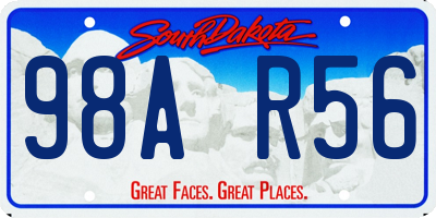 SD license plate 98AR56