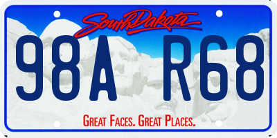 SD license plate 98AR68