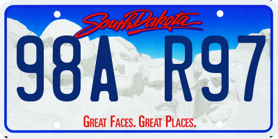 SD license plate 98AR97