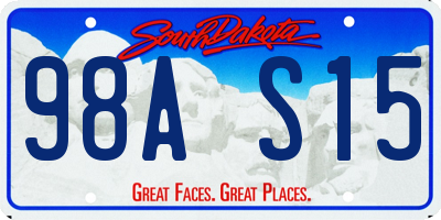 SD license plate 98AS15