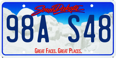 SD license plate 98AS48