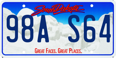 SD license plate 98AS64