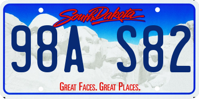 SD license plate 98AS82