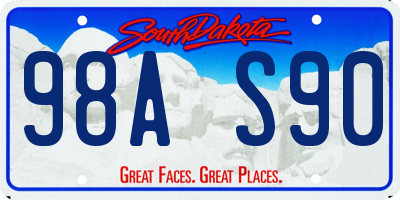 SD license plate 98AS90