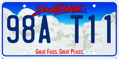 SD license plate 98AT11