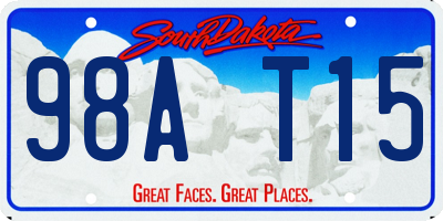 SD license plate 98AT15