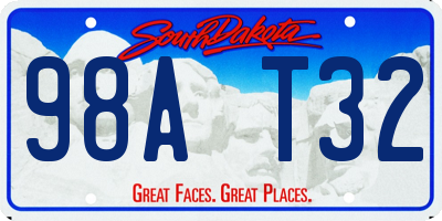 SD license plate 98AT32