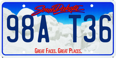 SD license plate 98AT36