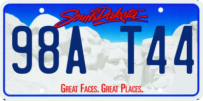 SD license plate 98AT44