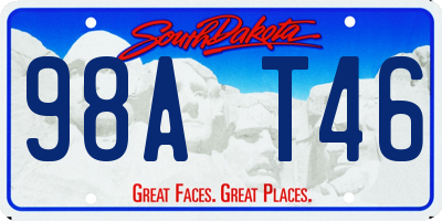 SD license plate 98AT46