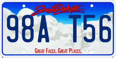 SD license plate 98AT56