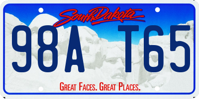 SD license plate 98AT65