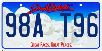 SD license plate 98AT96