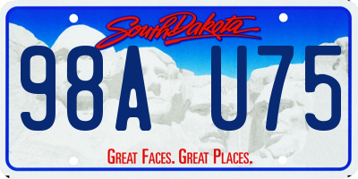 SD license plate 98AU75