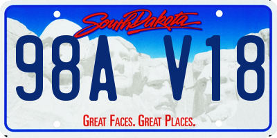 SD license plate 98AV18