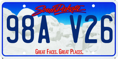 SD license plate 98AV26